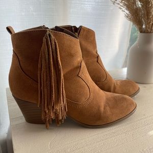 Tan booties - express size 8.5